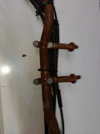 Manillar moto clásica con acelerador