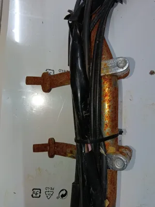 Manillar moto clásica con acelerador