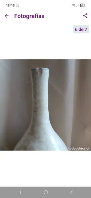 Botella Porcelana Cristalizada Años 70