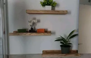 Confezione di 3 Mensole Galleggianti in Legno Rustico