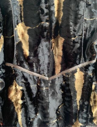 Chaqueta reversible marrón pelo impermeable