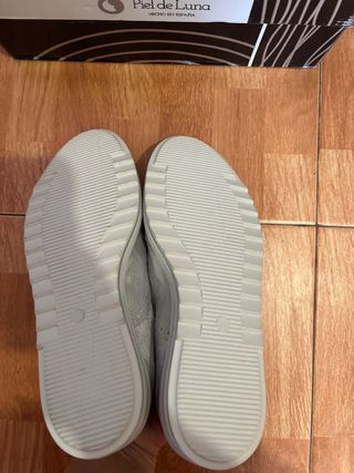 Mocasines Piel de Luna Plata