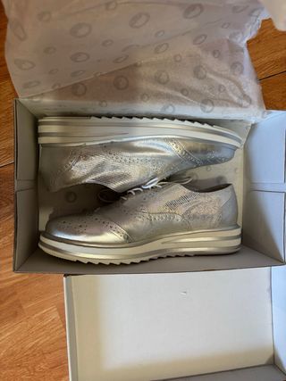 Mocasines Piel de Luna Plata