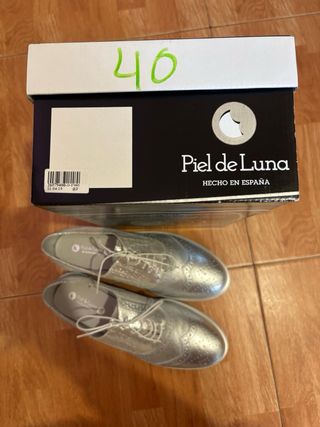 Mocasines Piel de Luna Plata