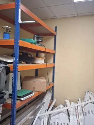 Estantería industrial metal y madera