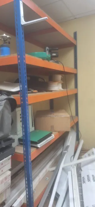 Estantería industrial metal y madera