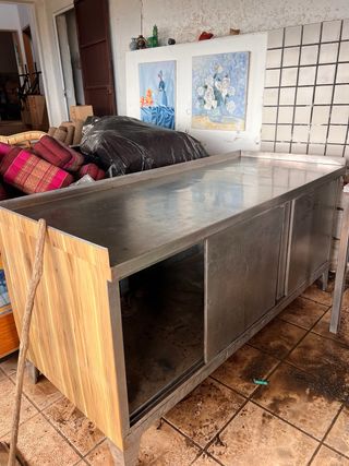 Mueble de cocina industrial acero inoxidable