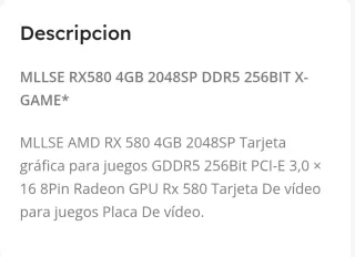 Tarjeta Gráfica MLLSE Gaming