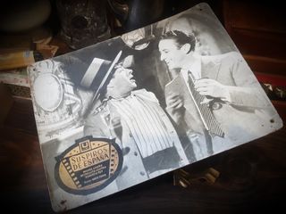 Antiguo cartel de cine en cartón duro Valencia