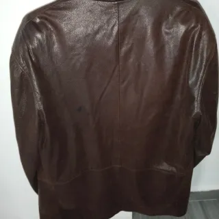 Chaqueta de piel hombre marrón vintage