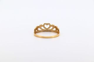 ANILLO PEQUEÑO CORONA CIRCONITAS BLANCAS.