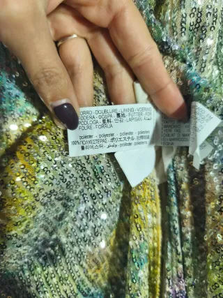 Falda Zara lentejuelas M