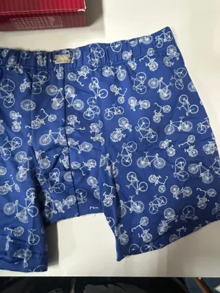 Boxer Set Bicicletas Azul Blanco