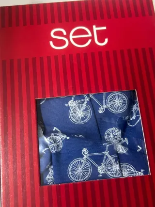 Boxer Set Bicicletas Azul Blanco