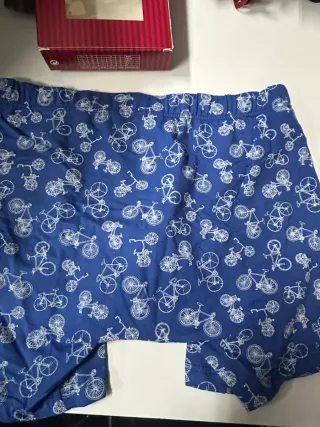 Boxer Set Bicicletas Azul Blanco