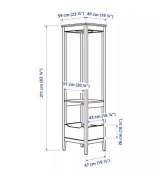 Armario Ikea Idanas Madera Oscura