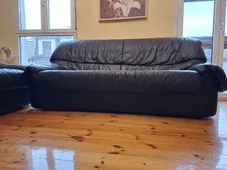 Sofás de piel negros