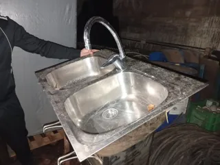 Fregadero doble de cocina