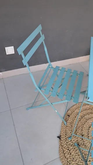 Mesa y 4 Sillas Plegables Exterior