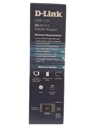 D-Link DWR-2101 5G Wi-Fi 6 Mobile Hotspot