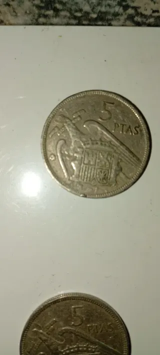 6 Monedas 5 Pesetas Franco 1957