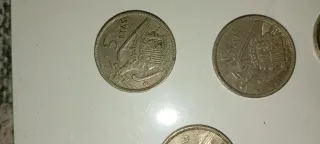 6 Monedas 5 Pesetas Franco 1957