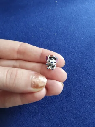 Charm dije Stitch Graduación Pulsera Pandora Plata