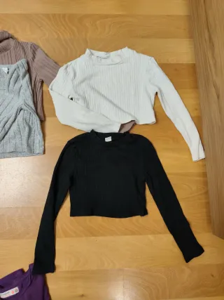 Lote 4 Crop Tops Manga Larga+ regalo