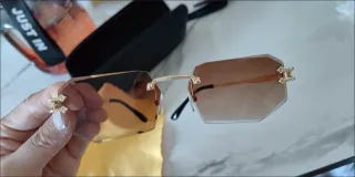 Occhiali da sole senza montatura sfumati