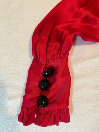 Blusa asimétrica fucsia