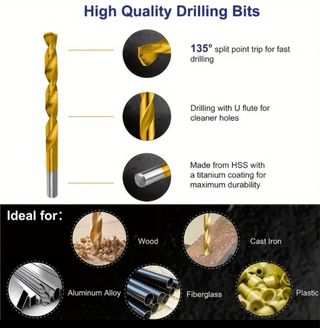 Juego 99 brocas helicoidales de vastago redondo HS