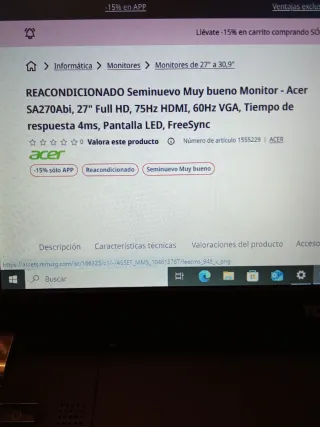 Consola PS4 Slim + Monitor Acer 27