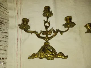 Candelabros antiguos de bronce