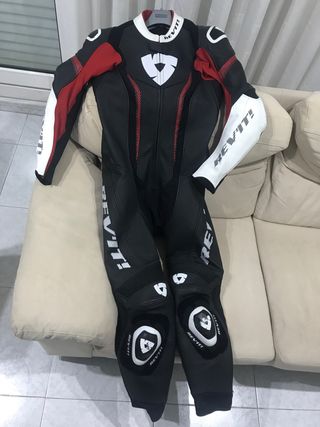 Mono moto talla 48 Revit Argón Negro/Blanco/Rojo