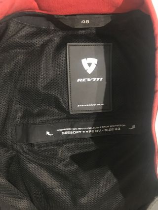 Mono moto talla 48 Revit Argón Negro/Blanco/Rojo