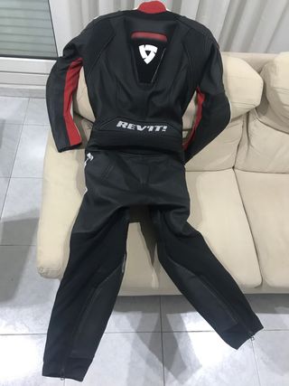 Mono moto talla 48 Revit Argón Negro/Blanco/Rojo