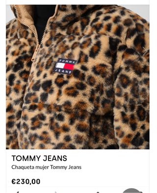 Cazadora Tommy Jeans Leopardo Mujer