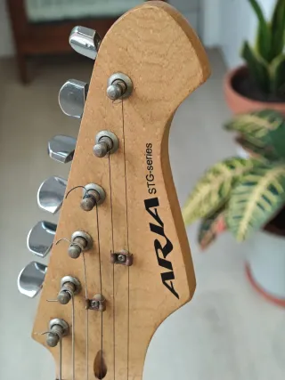 Guitarra Aria STG Series Verde+ funda