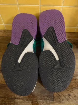 Tenis Nike Baloncesto Verde y Morado lebron 6