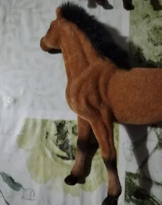 3 Caballos de fieltro vintage