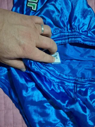 Pantaloncini sportivi blu con logo NR Maradona