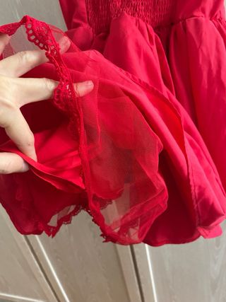 Minivestido Corsé Rojo con Vuelo