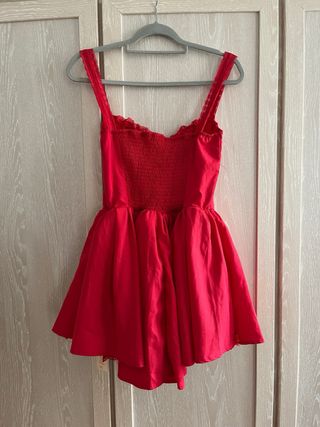 Minivestido Corsé Rojo con Vuelo