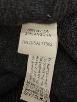 Suéter Zara gris con abalorios y con lana Talla L