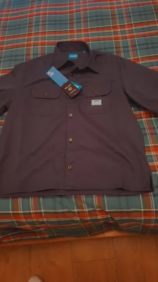 Camisa Hugo Talla M Hombre Azul