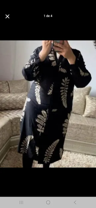 Camisa larga bordada Talla S/M/L