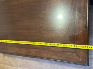 Mesa de centro madera maciza y cristal