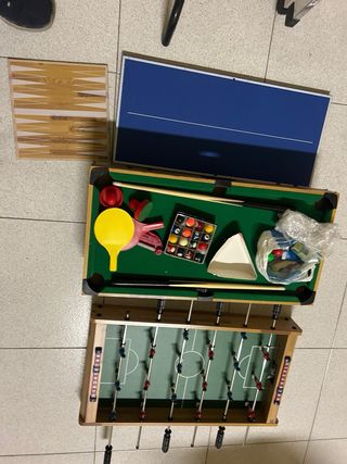 Futbolín, billar y ping pong  Medidas 75x40x25