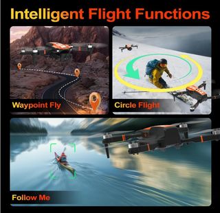 Dron con Cámara 4K Negro/Naranja