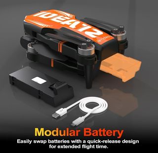 Dron con Cámara 4K Negro/Naranja